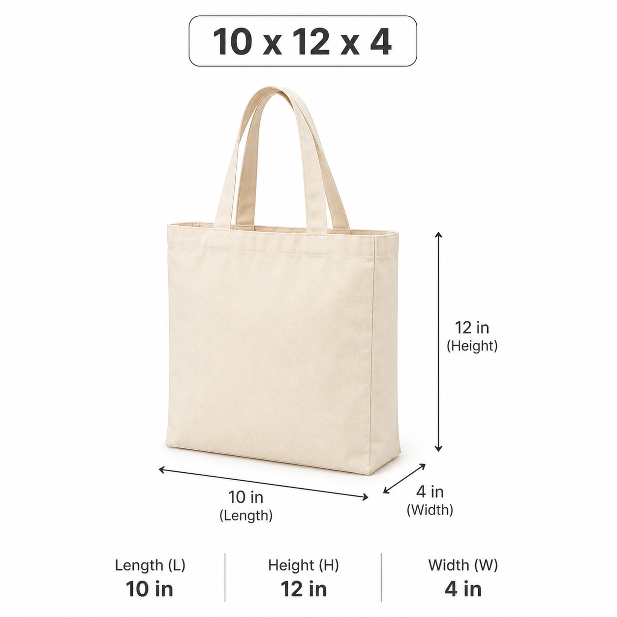 Cotton Tote Bag
with Gusset