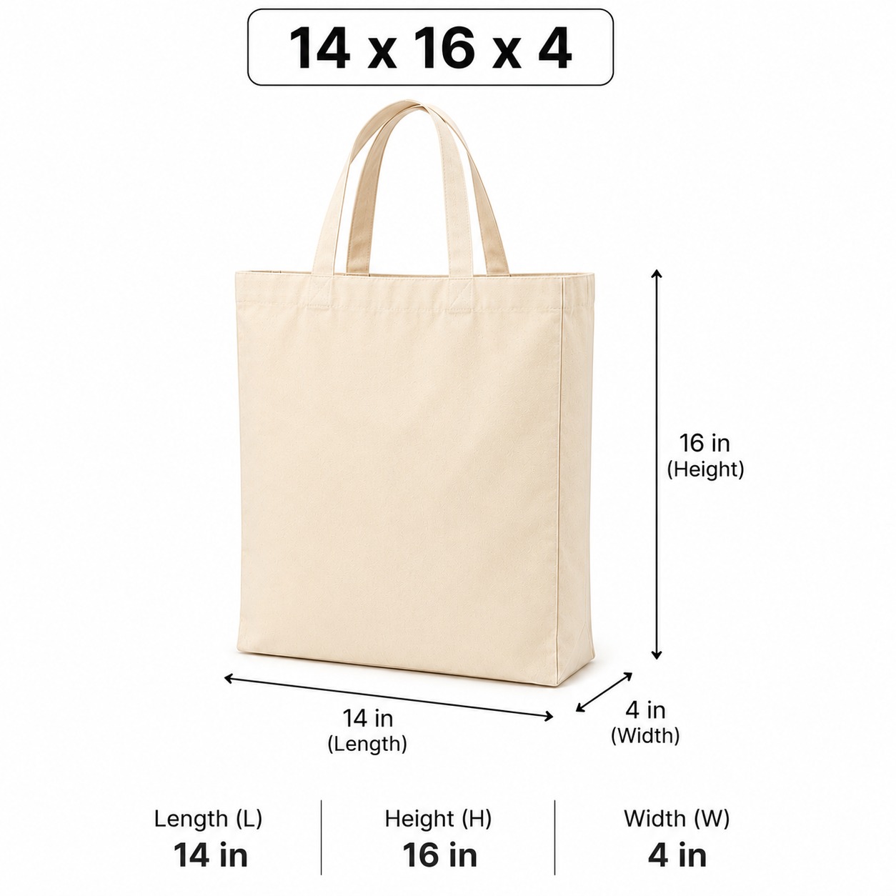 Cotton Tote Bag
with Gusset — view 2