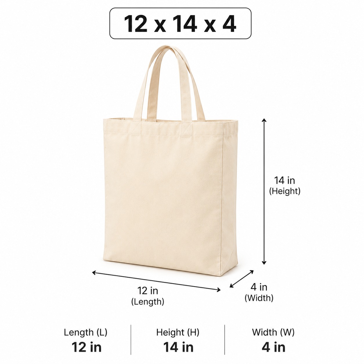 Cotton Tote Bag
with Gusset